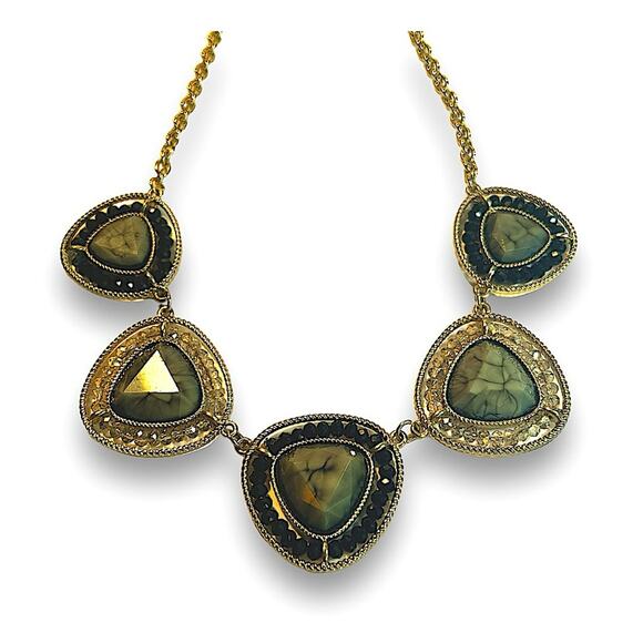 1950s VINTAGE JUDY LEE FAUX GEM 21” NECKLACE - Picture 3 of 9